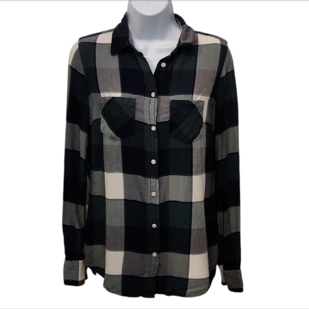 Merona Flannel Button Down Top